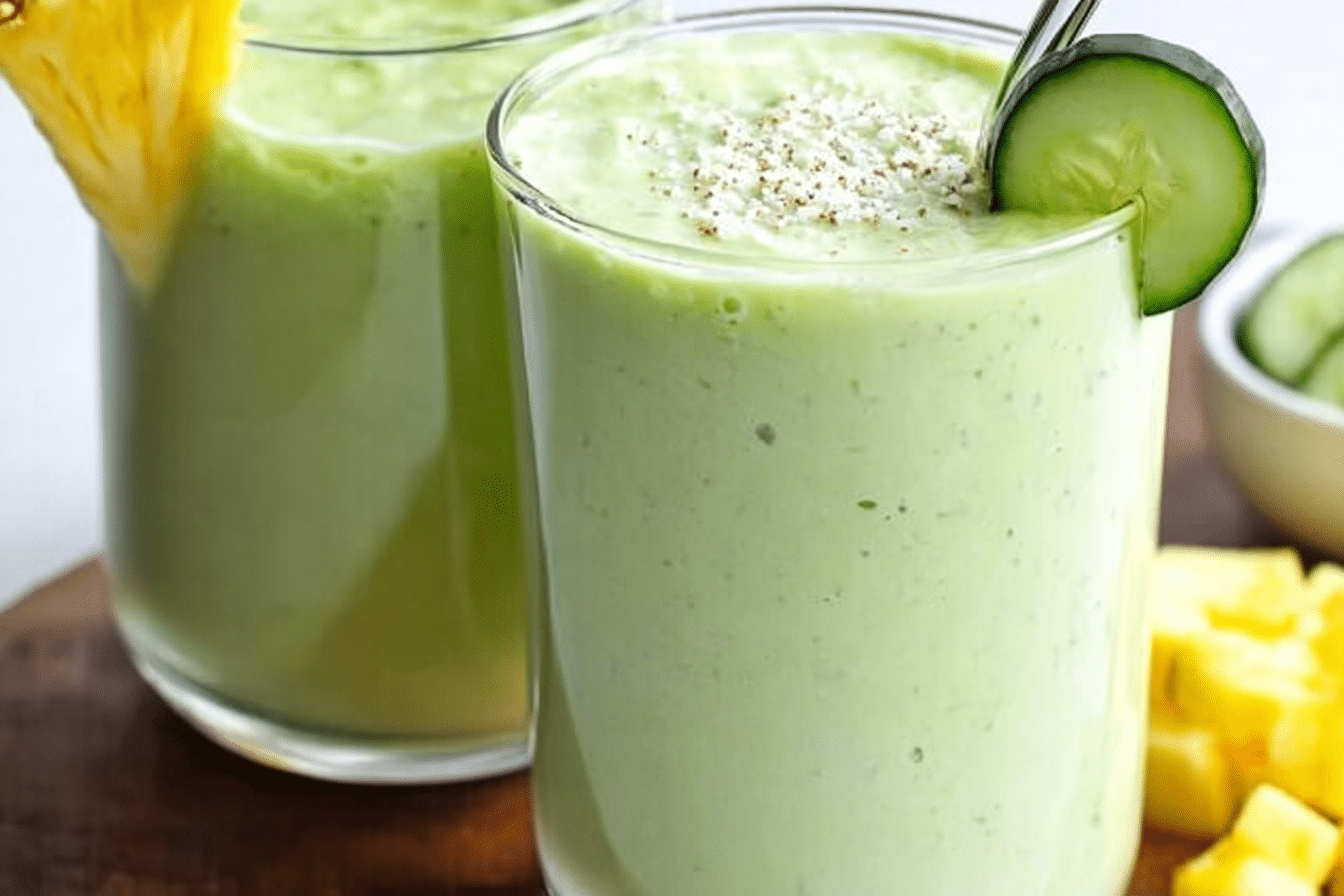 Cucumber Pineapple Mango Smoothie