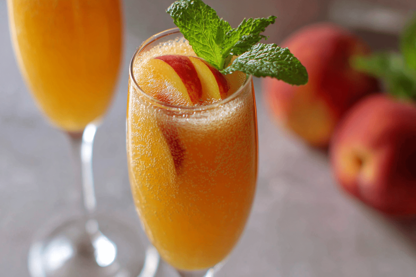 Peach Bellini Mocktail