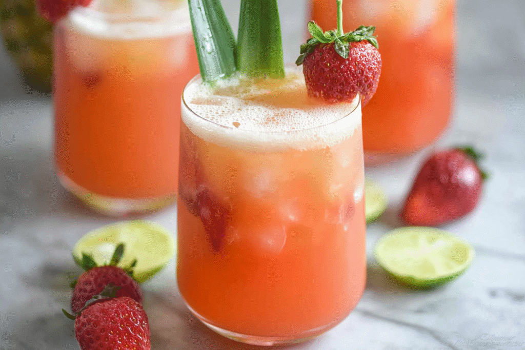 Pineapple Strawberry Agua Fresca