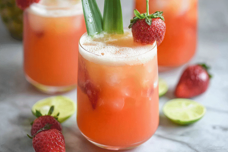 Pineapple Strawberry Agua Fresca