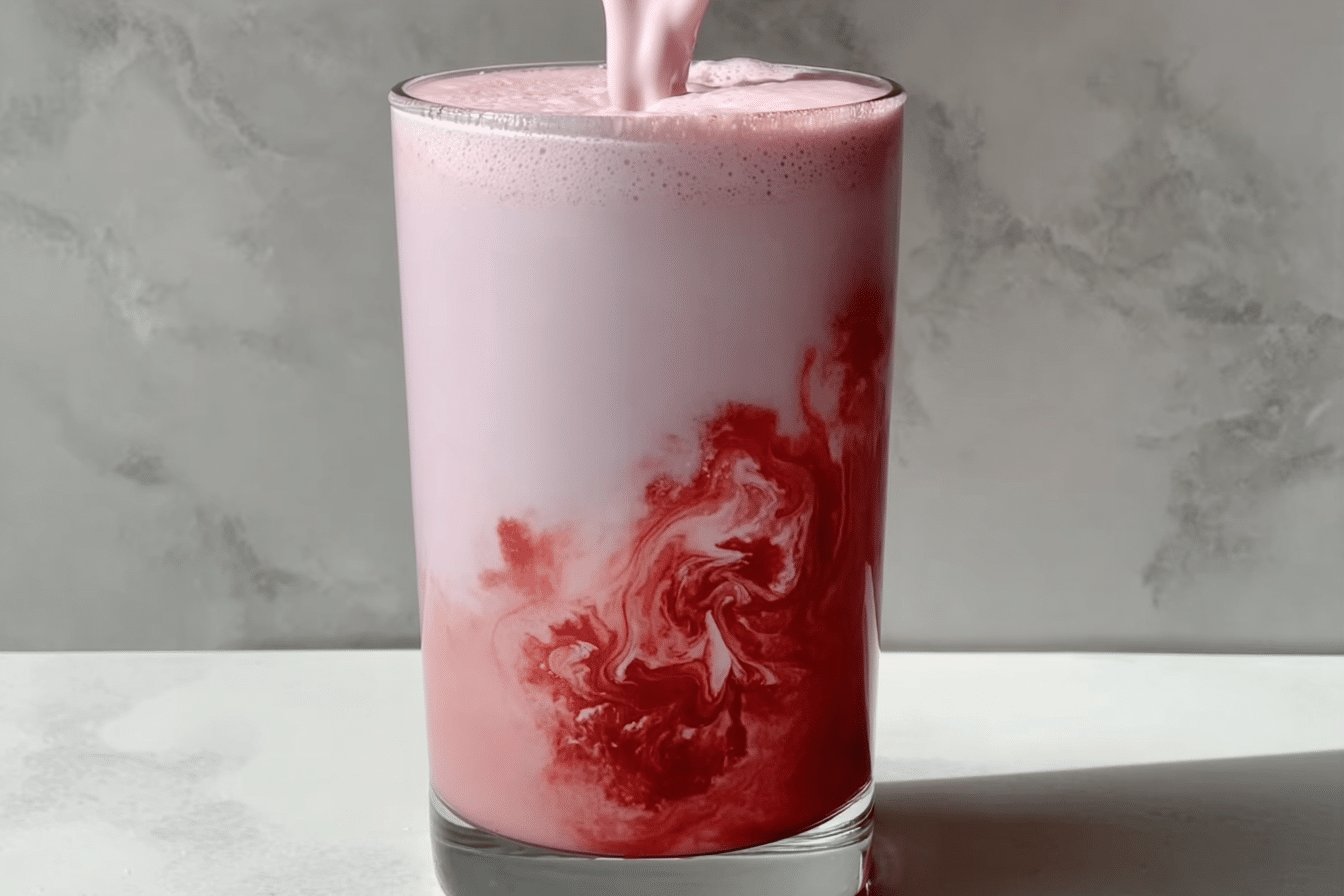 Raspberry Hibiscus Latte