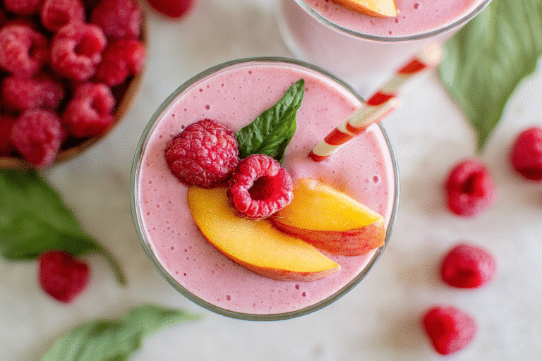 Raspberry Peach Smoothie