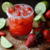 Strawberry Lime Mocktail Margarita