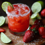 Strawberry Lime Mocktail Margarita