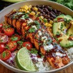 Chipotle Honey Salmon Bowls
