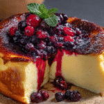 Citrus Berry Burnt Cheesecake