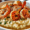 Creamy Garlic Shrimp Over Mashed Potatoes