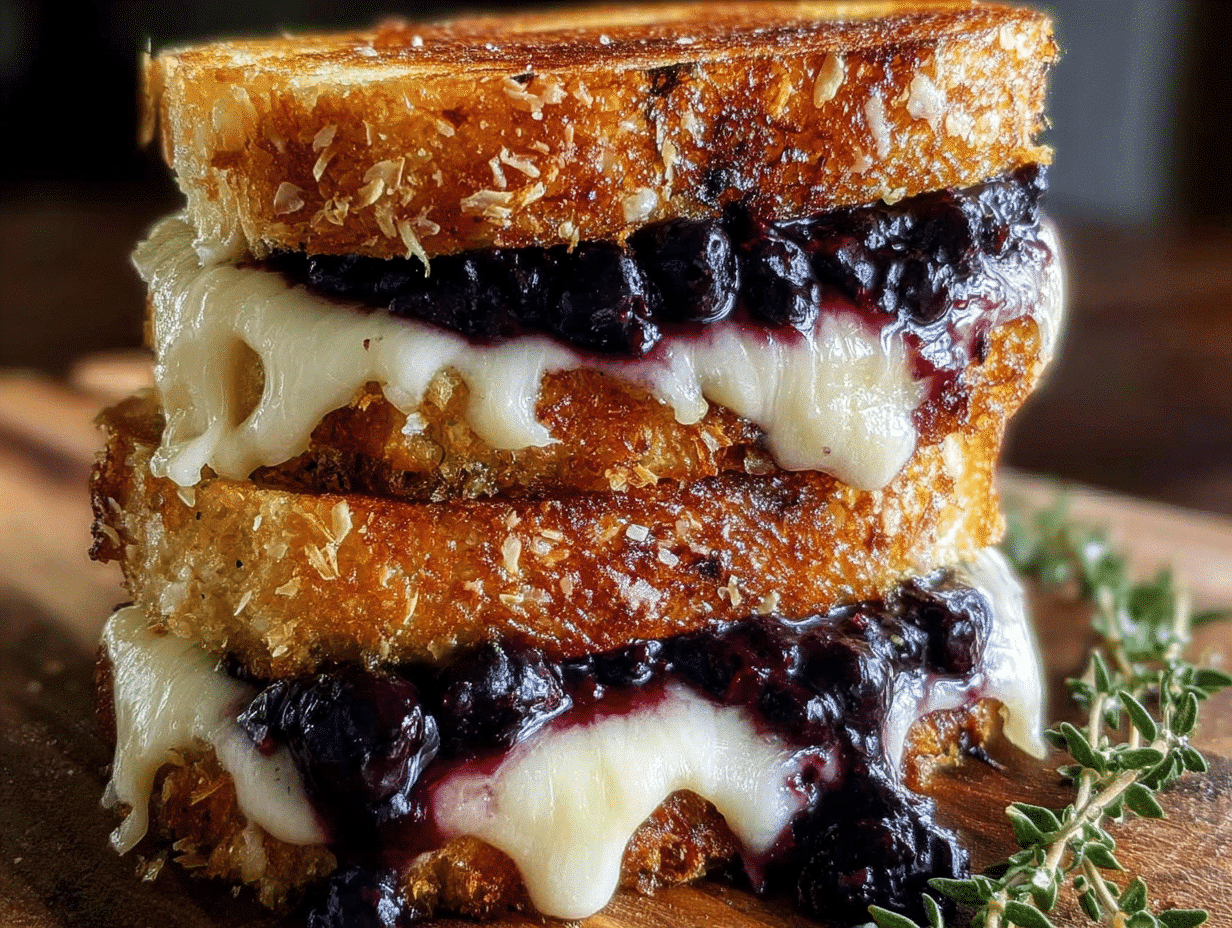 Crispy Blueberry Grilled Cheese