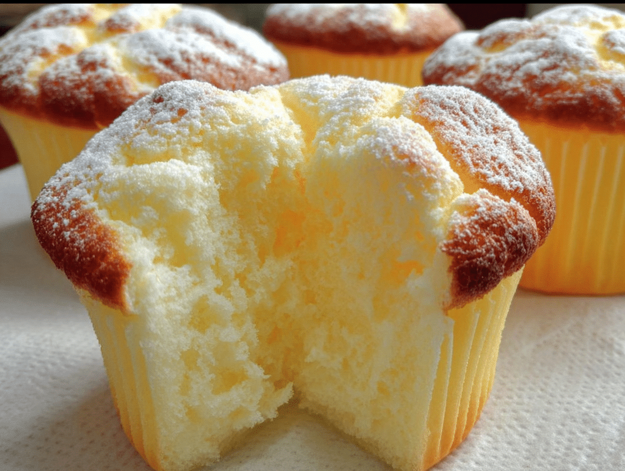 Fluffy Japanese Cotton Cheesecake Cupcakes