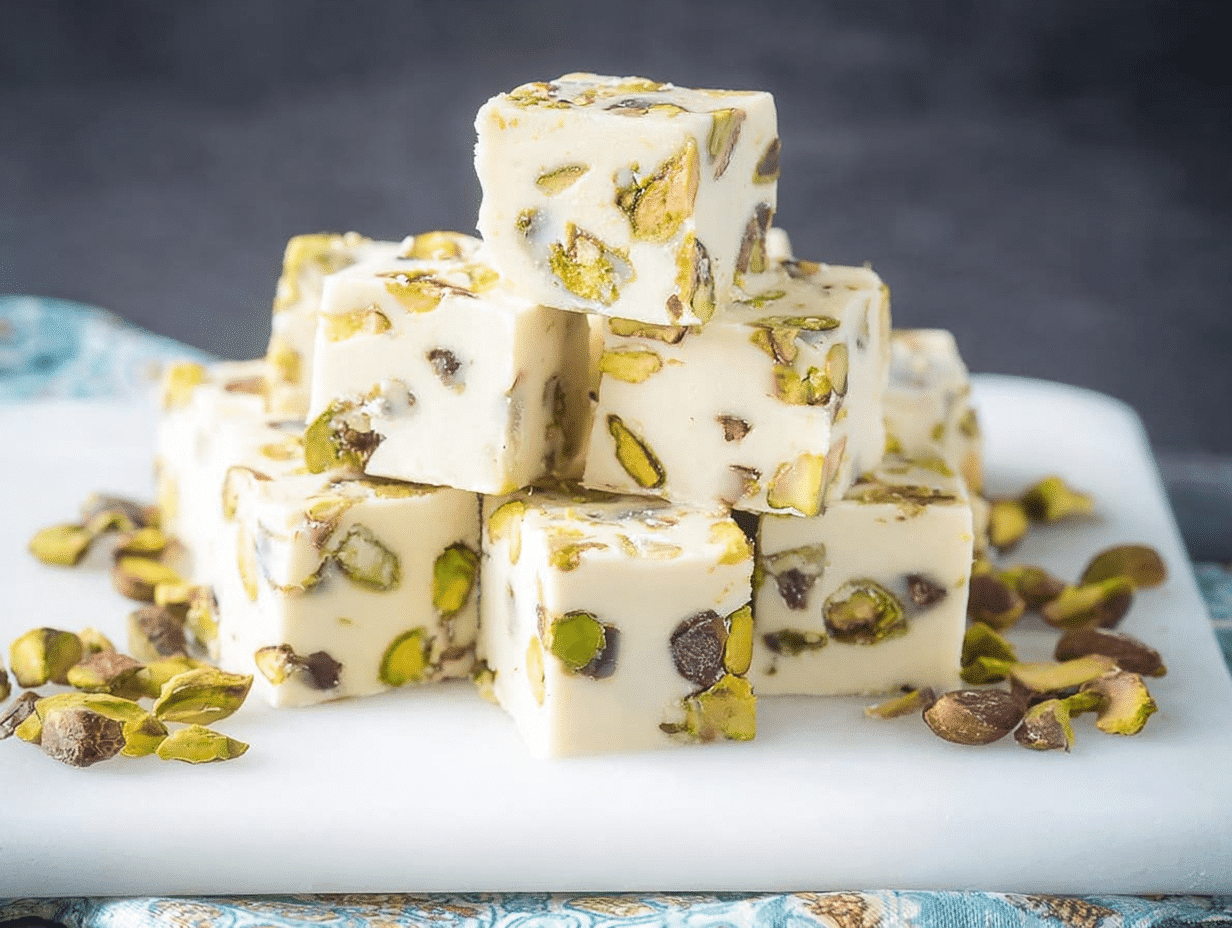 Irish Cream Pistachio Fudge