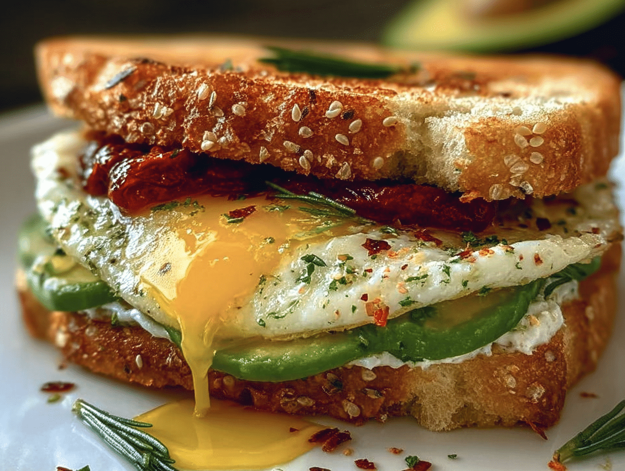 Mediterranean Breakfast Sandwich