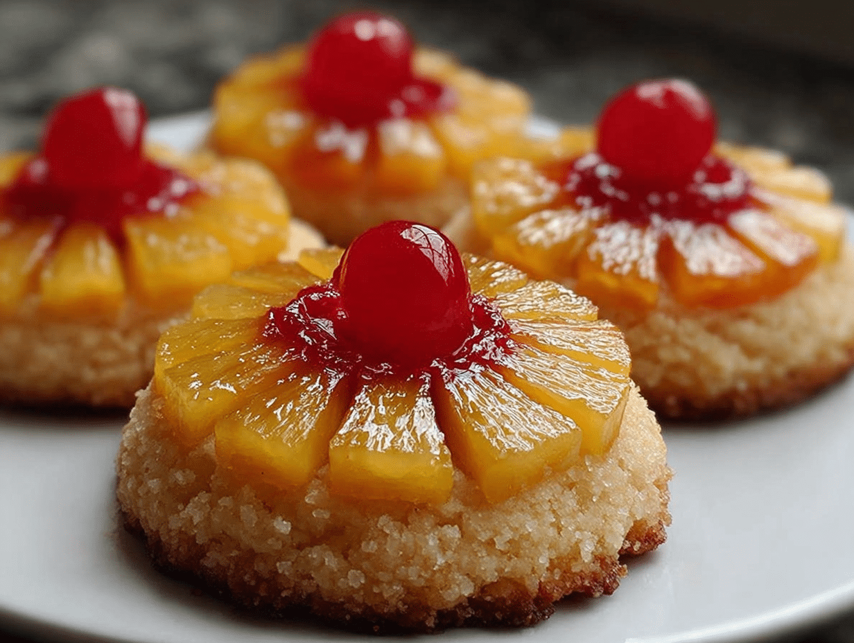 Pineapple Upside Down Sugar Cookies