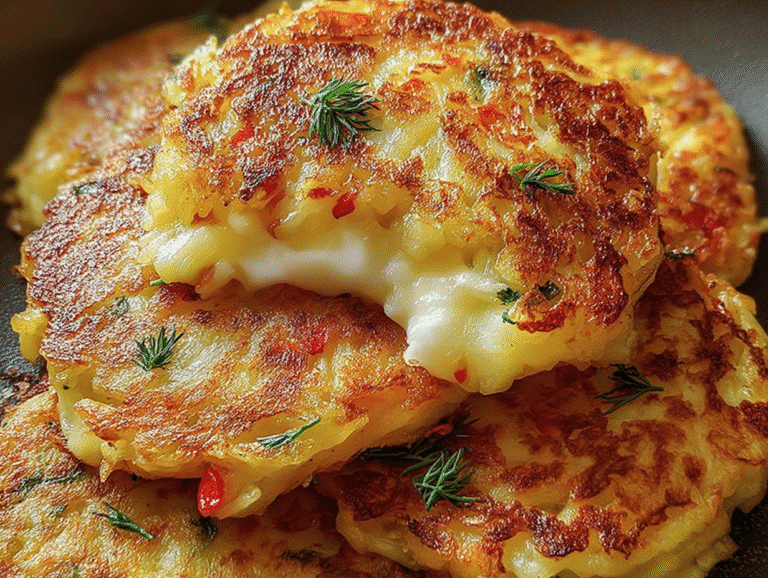 Potato and Onion Cheese Pancakes