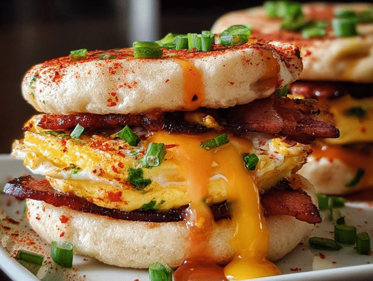 Spicy Chipotle Egg Breakfast Sandwiches
