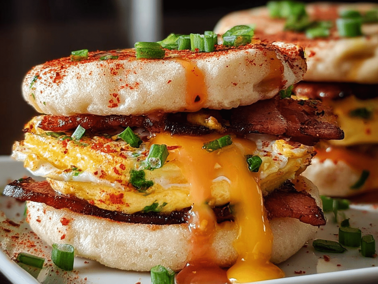 Spicy Chipotle Egg Breakfast Sandwiches