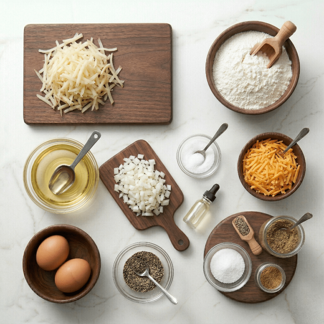 Potato and Onion Cheese Pancakes