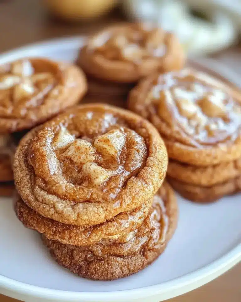 Freshly baked Apple Cider Cookies on a wooden table