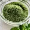 Basil salt seasoning for enhancing flavor in cooking and gourmet dishes