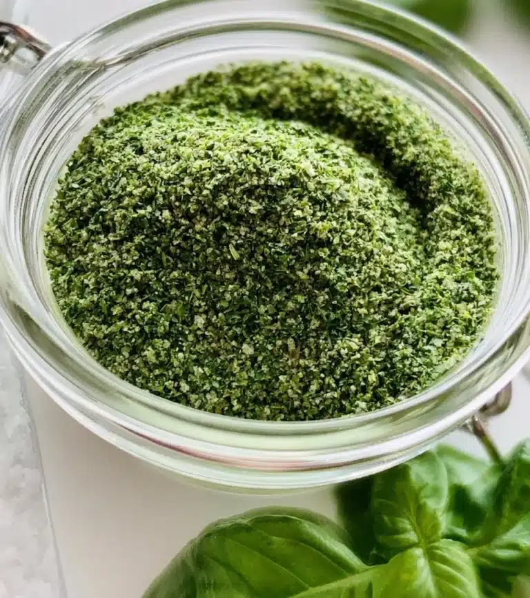 Basil salt seasoning for enhancing flavor in cooking and gourmet dishes
