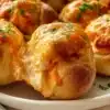Buffalo Ranch Chicken Bombs served on a platter with dipping sauce