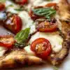 Delicious Caprese Flatbread Pizza with fresh mozzarella, tomatoes, and basil
