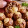 Delicious Cheese Stuffed Meatballs with melted cheese inside for a savory treat