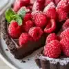 Delicious Chocolate Raspberry Tart with fresh raspberries and chocolate ganache