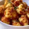Crispy Parmesan Cauliflower Bites served on a plate