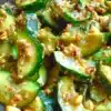 Fresh Peanut Cucumber salad with vibrant ingredients