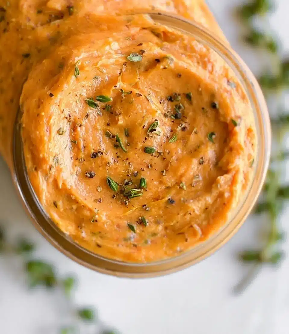 Delicious Tomato Compound Butter spread on fresh bread.