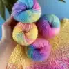 Cozy crochet children's pullover in bright colors for winter wear