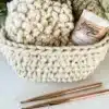 Handmade crochet nesting basket for organization and decor