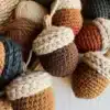 Farmhouse Acorn Crochet Pattern designed for cozy home decor