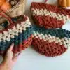 A collection of beautifully crafted Granny Baskets for home decor and storage.