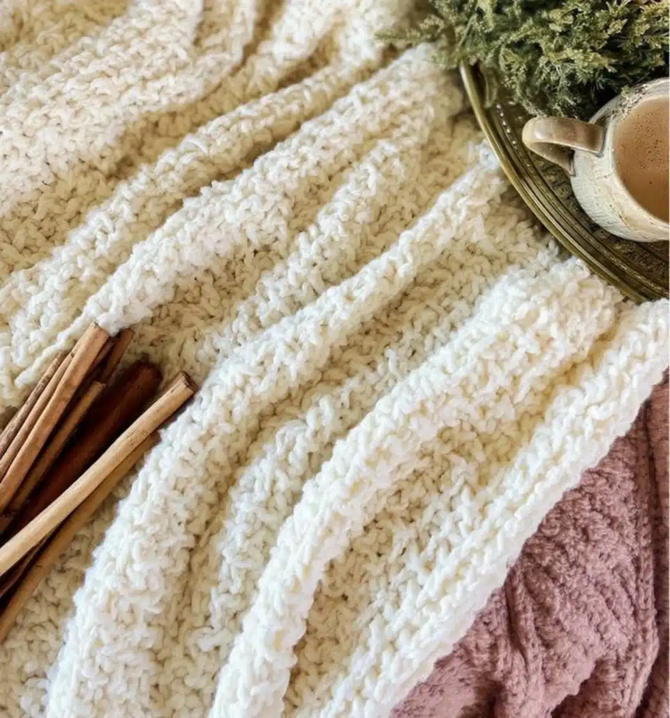 Honey Weave Throw Blanket for cozy home decor