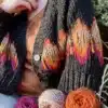 Mosaic Cardigan featuring intricate patterns and vibrant colors