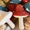 Colorful no sew mushroom craft project for home decor