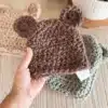 Cozy Star Stitch Bear Hat for stylish warmth in cold weather.