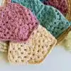Wallflower Granny Stitch Hat in vibrant colors, showcasing crochet design and style.