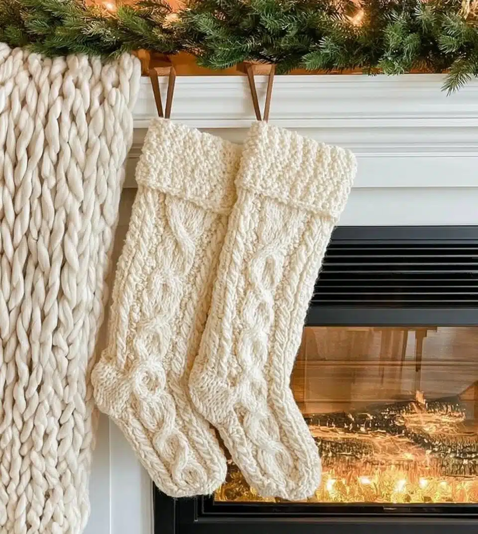 Cozy Cottage Cable Stocking Crochet Pattern