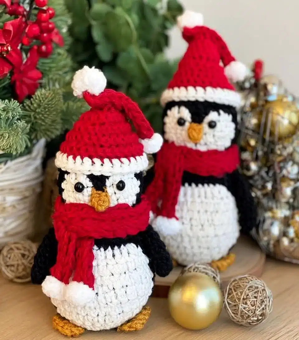 Merry and Bright Santa Penguin Crochet Pattern